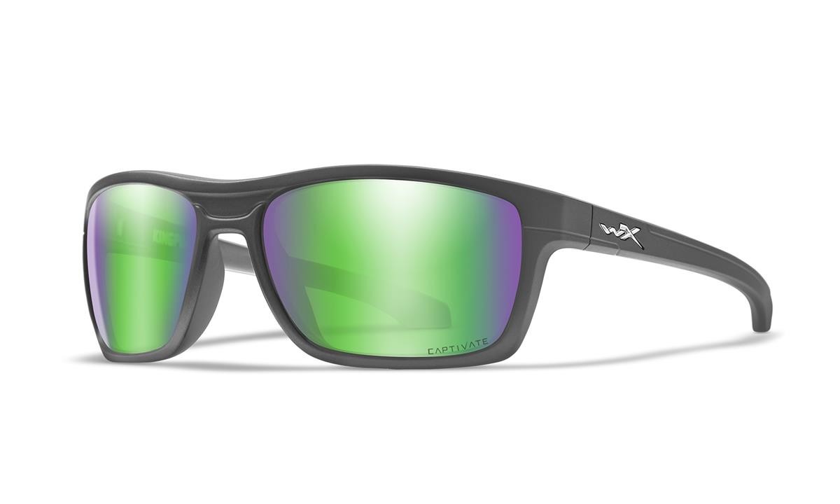 Wiley X okulary Captivate Kingpin Polarized Green Mirror Matte Graphite Frame