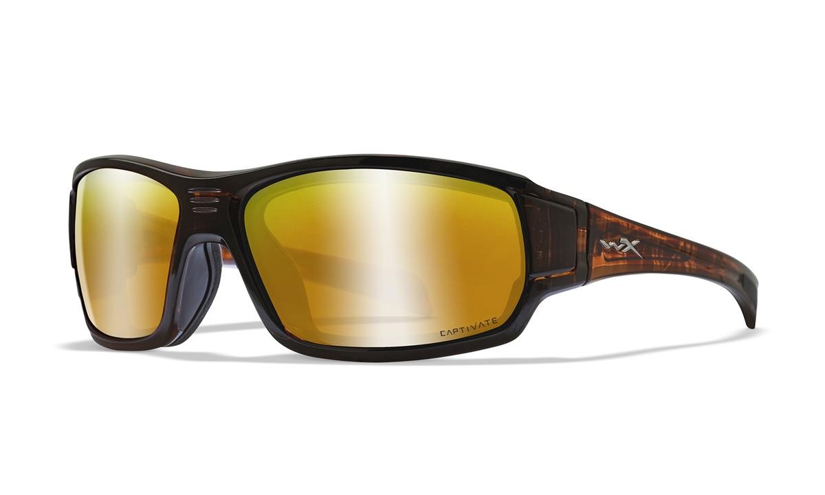 Wiley X okulary Captivate Breach Polarized Bronze Mirror Matte Hickory Brown Frame
