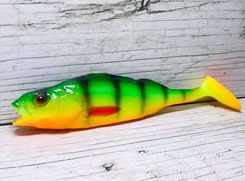 Sewro przynęta Okoń Fluo/czarny grzbiet 18cm/63g - rękodzieło