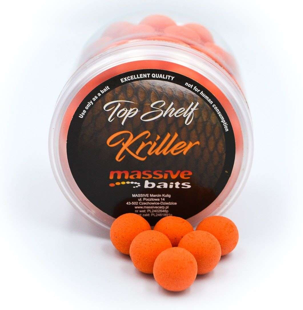 Massive Baits kulki proteinowe pop up Top Shelf - Kriller 200ml - 14mm