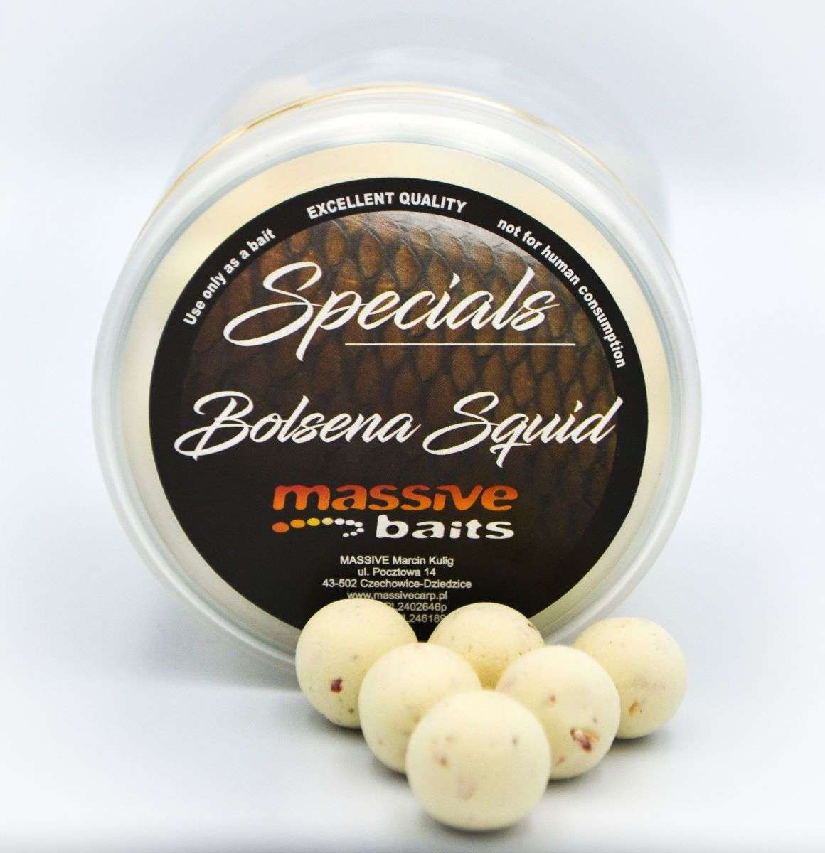 Massive Baits kulki proteinowe pop up Special - Bolsena Squid 200ml - 14mm