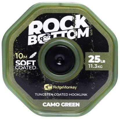 RidgeMonkey plecionka przyponowa RM-Tec Rock Bottom Tungsten Coated soft Camo Green 10m (2).jpg