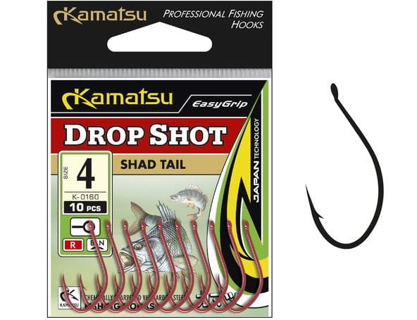 Kamatsu haczyki Drop Shot Shad Tail Black Nickel 10szt. - #2