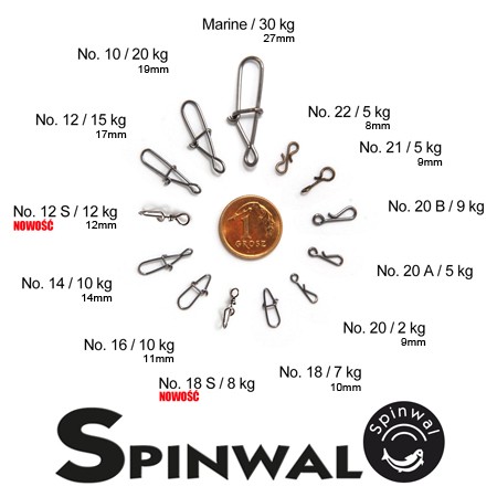 Spinwal agrafka Snap  10szt. - #23/2kg