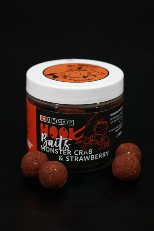 Ultimate kulki Hook Baits 80g - 20mm - Monster Crab & Strawberry
