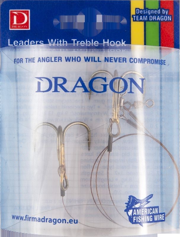 Dragon przypony żywcowe Surfstrand 1x7 z kotwiczką 2szt. - 40cm/13kg - 1/0