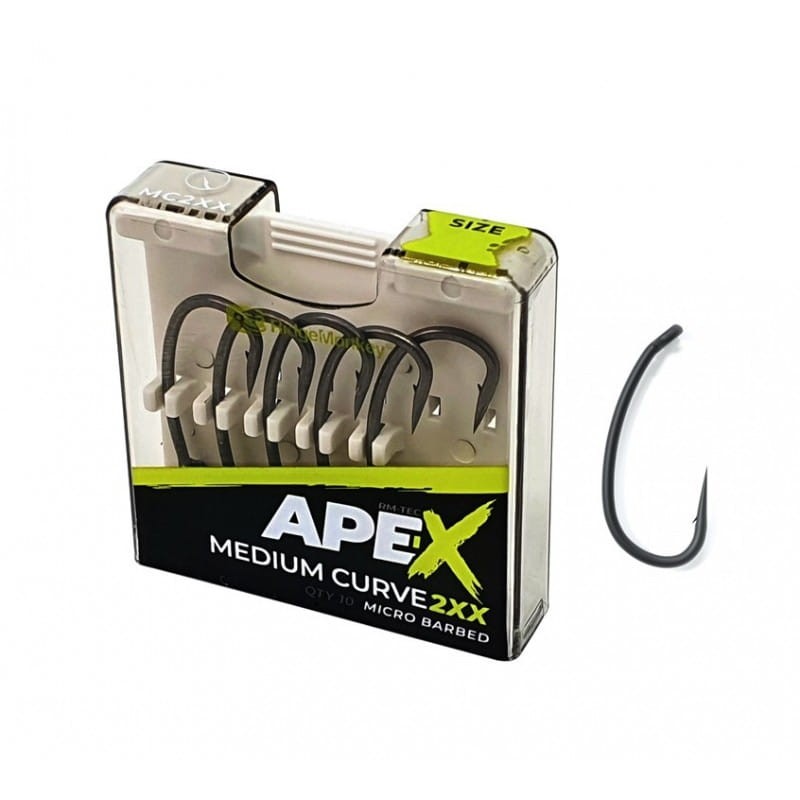 RidgeMonkey haczyki Ape-X Medium Curve 2XX - 6' - 10szt.