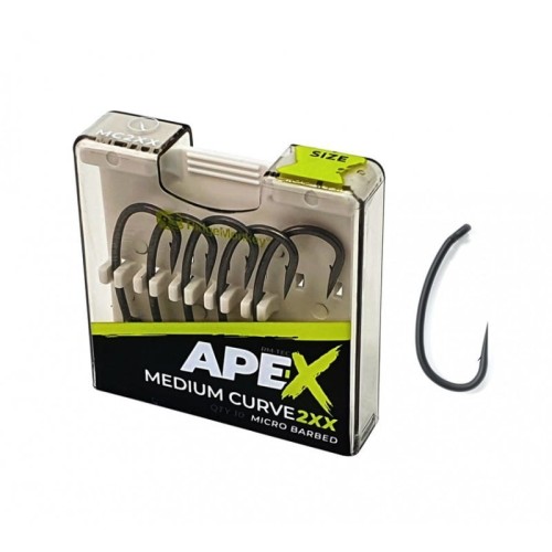 RidgeMonkey haczyki Ape-X Medium Curve 2XX  6' 10 sztuk   wedkarskie centrum krokodyl.jpg