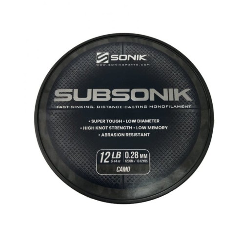 Sonik żyłka Subsonik Camo 0,28 mm 1200m wedkarskie centrum krokodyl.jpg