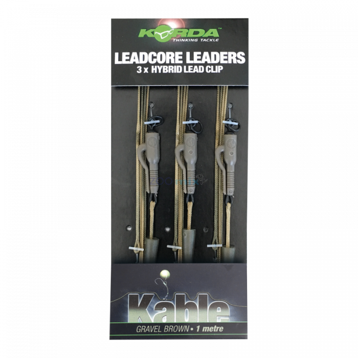 Korda gotowy zestaw Leadcore Hybrid Lead Clip Weed/Silt  3 sztuki