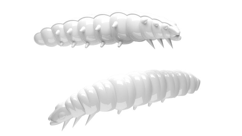 Libra Lures przynęta Larva 4,5cm 8szt. - bez zapachu - 001 White