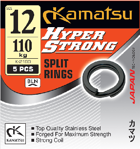 Kamatsu kółka łącznikowe Hyper Strong Split Ring BLN 5szt. - 3mm