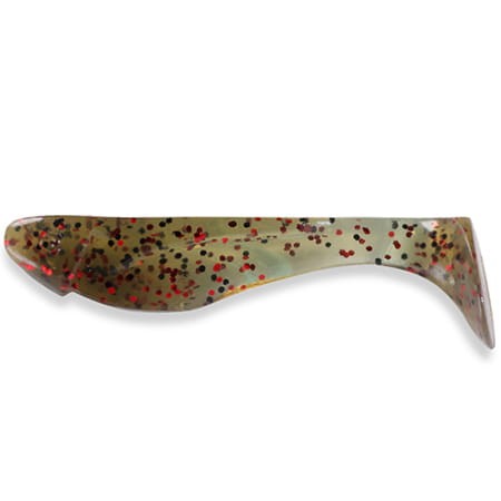 Fishup przynęta Wizzle Shad 1.4" - #045 - Green Pumpkin/Red & Black