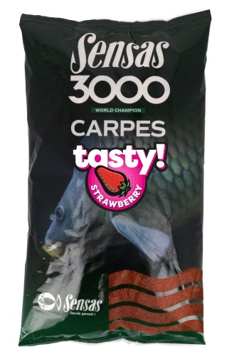 Sensas zanęta 3000 Carp Tasty 1kg - Strawberry - wędkarskie centrum krokodyl.jpg