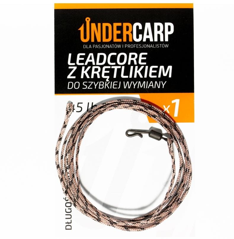 Undercarp leadcore z krętlikiem do szybkiej wymiany 45lbs/100cm - brązowy - 1szt.