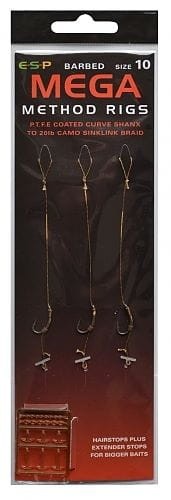 ESP przypony z włosem Megamethod Rigs - #8/20lb/10cm