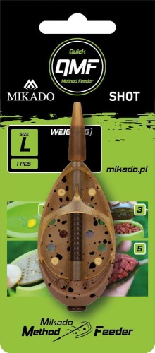 Mikado koszyk method feeder Shot Q.M.F. Large - wędkarskie centrum krokodyl.jpg