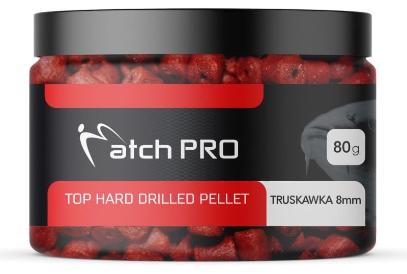 MatchPRO pellet hakowy Top Hard Drilled 8mm/80g - Truskawka