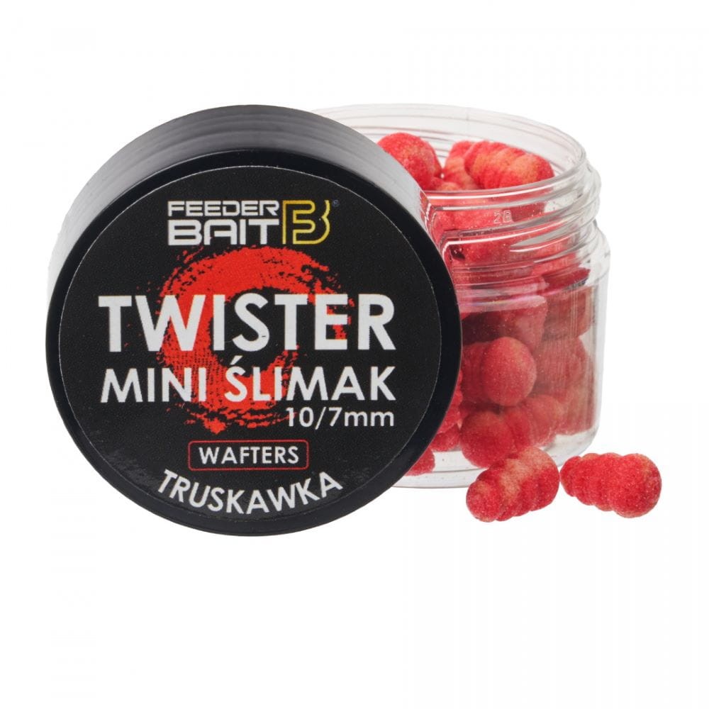Feeder Bait waftersy Mini Ślimak Twister 11mm - Truskawka