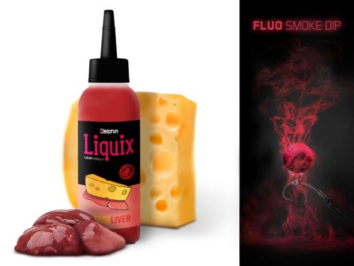 Delphin dip Fluo D Snax Liquix - 100ml - Ser &amp; Wątroba - wędkarskie centrum krokodyl.jpg