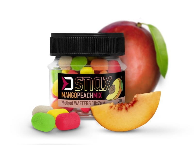 Delphin dumbellsy D Snax Waft Mix - 10x7mm/20g - Mango & Brzoskwinia