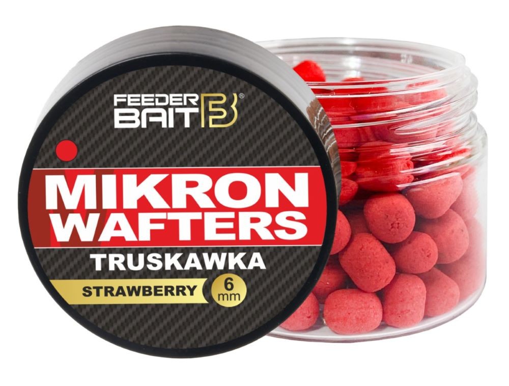 Feeder Bait dumbells Mikron Wafters 25ml - 4/6mm - Truskawka