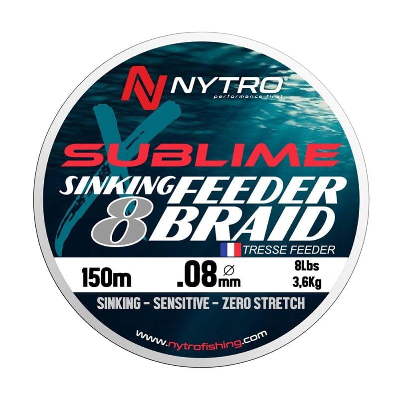 Nytro plecionka feederowa Sublime X8 Sinking Braid 150m - 0,08mm/3,6kg