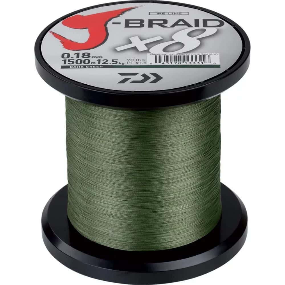 Daiwa plecionka J-Braid X8 Dark Green - 0,24mm - odcinek 1m