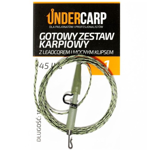 Undercarp zestaw karpiowy z leadcorem i mocnym klipsem- zielony - wędkarskie centrum krokodyl.jpg