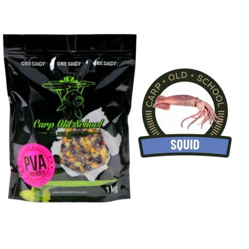 Carp Old School mix ziaren Rainbow Mix PVA Friendly 1kg - kałamarnica - wędkarskie centrum krokodyl.jpg