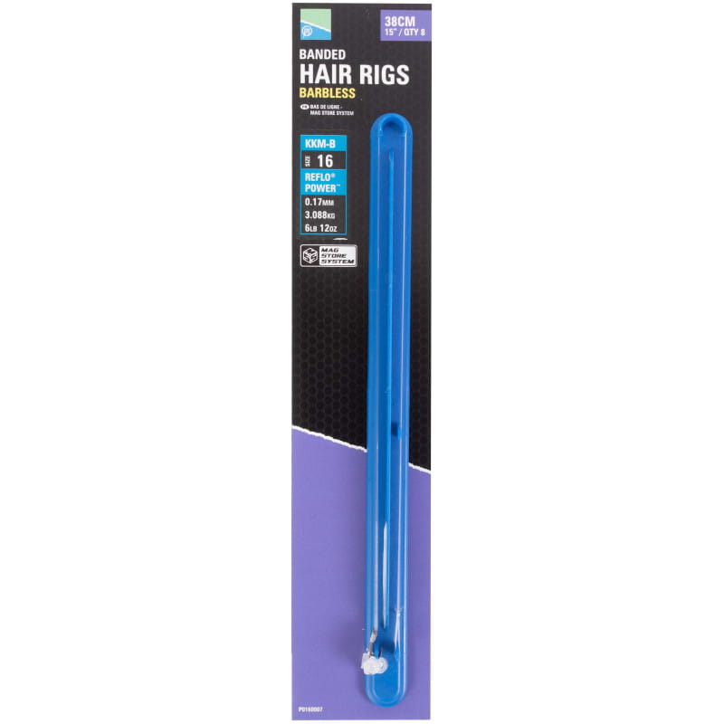 Preston przypon gumka/żyłka KKM-B Mag Store Hair Rigs Barbless 15" - #12/0,19mm/38cm
