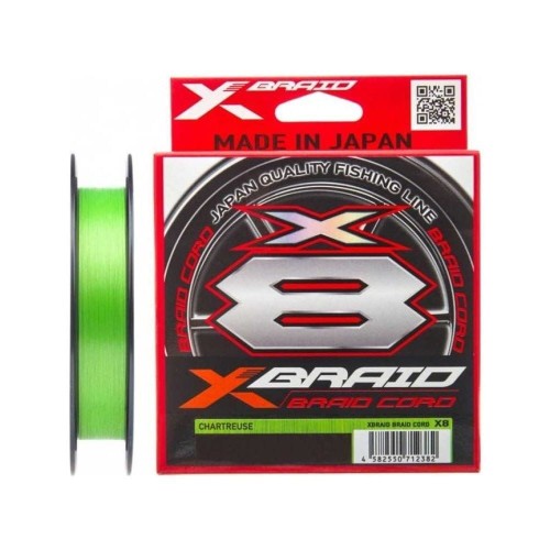 YGK plecionka XBraid X8 Braid Cord 150m - Chartreuse - wędkarskie centrum krokodyl.jpg