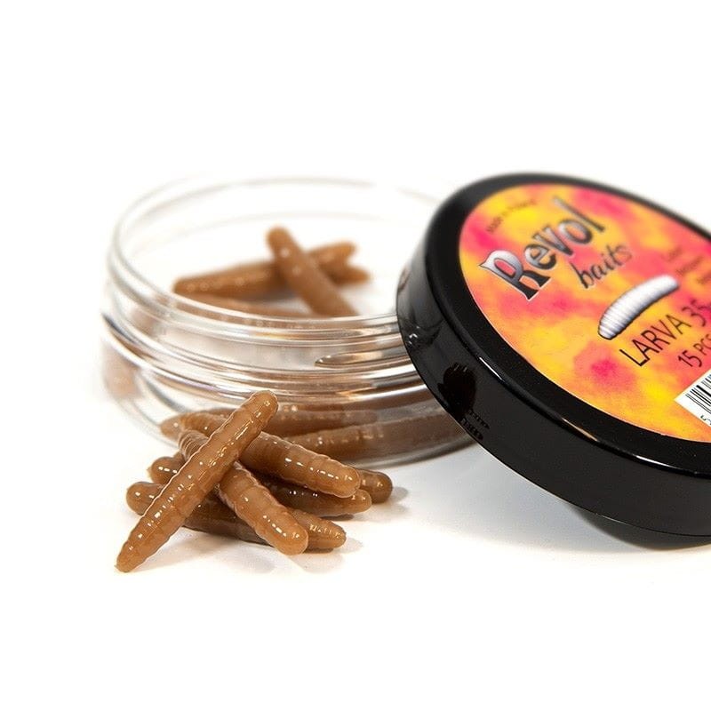 Revol Baits przynęta Larva 35mm - Beżowa - aromat krewetkowy - 1szt. - rękodzieło 