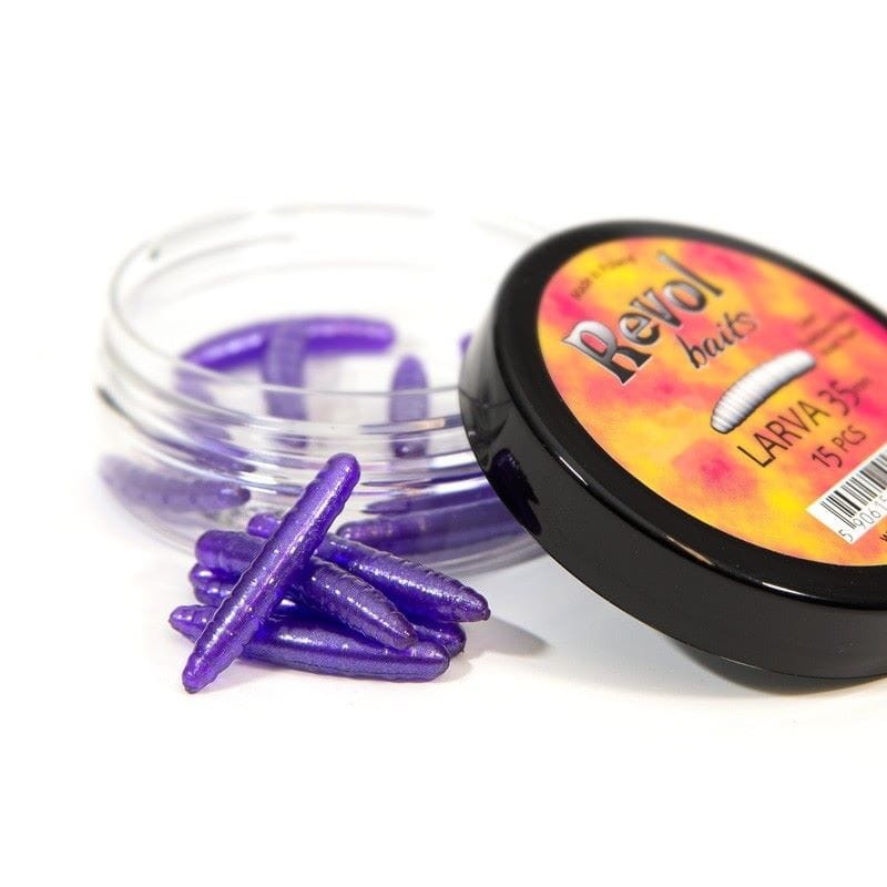 Revol Baits przynęta Larva 35mm - Fioletowa Perła - aromat krewetkowy - 1szt. - rękodzieło