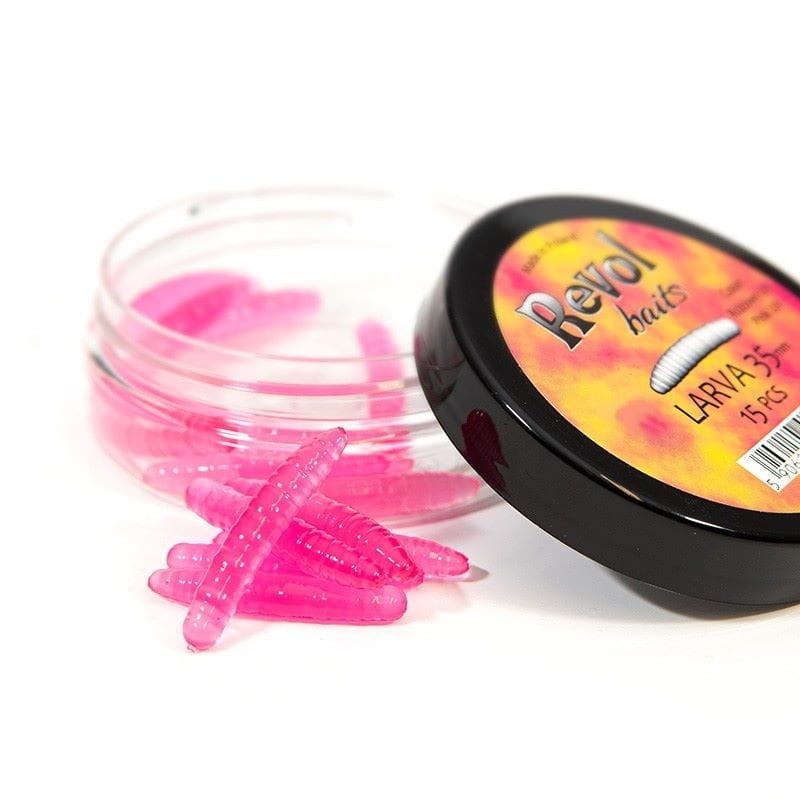 Revol Baits przynęta Larva 35mm - Różowa UV - aromat krewetkowy - 1szt. - rękodzieło