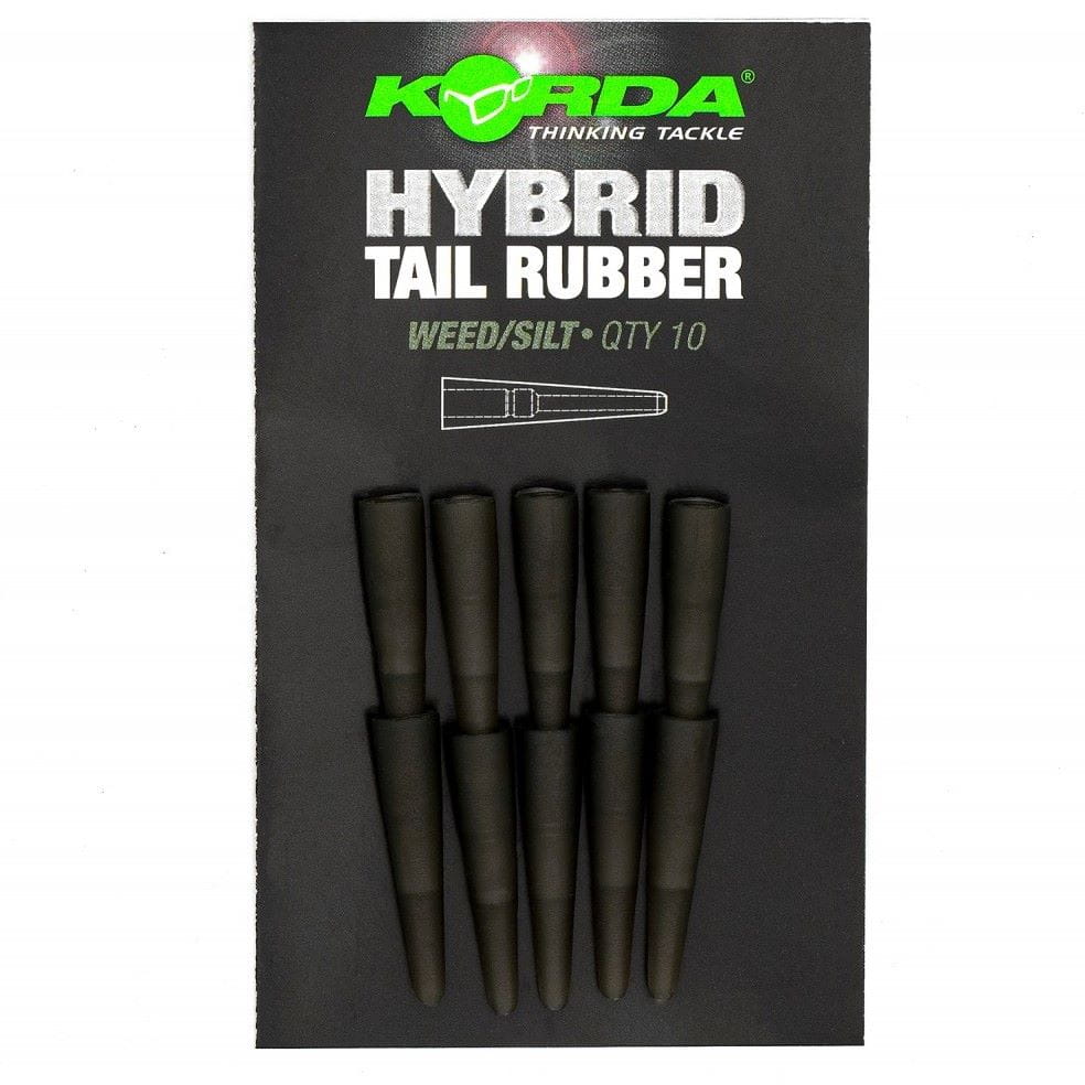 Korda nasadka do bezpiecznego klipsu Hybrid Tail Rubbers 10szt. - Weed/Silt