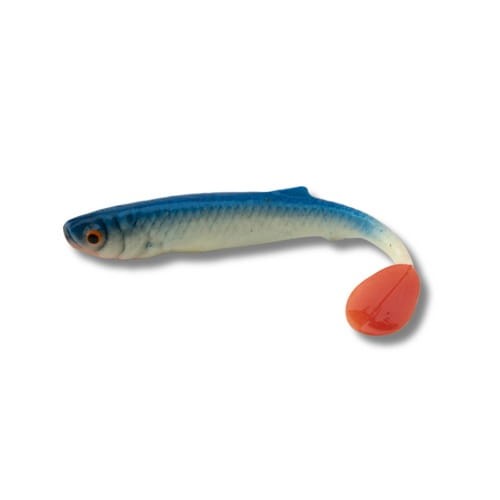 FishB przynęta Slim 12cm - S11-4 - biały, niebieski grzbiet, czerwony ogon.jpg