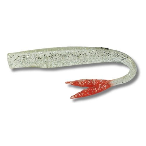 FishB przynęta Vert - 19cm - V19-4 - Przezroczysty z Brokatem/Czerwony Ogon