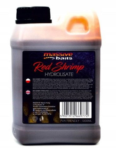 Massive Baits atraktor Red Shrimp Hydrolisate - hydrolizat krewetkowy - 1000ml - wędkarskie centrum krokodyl.jpg
