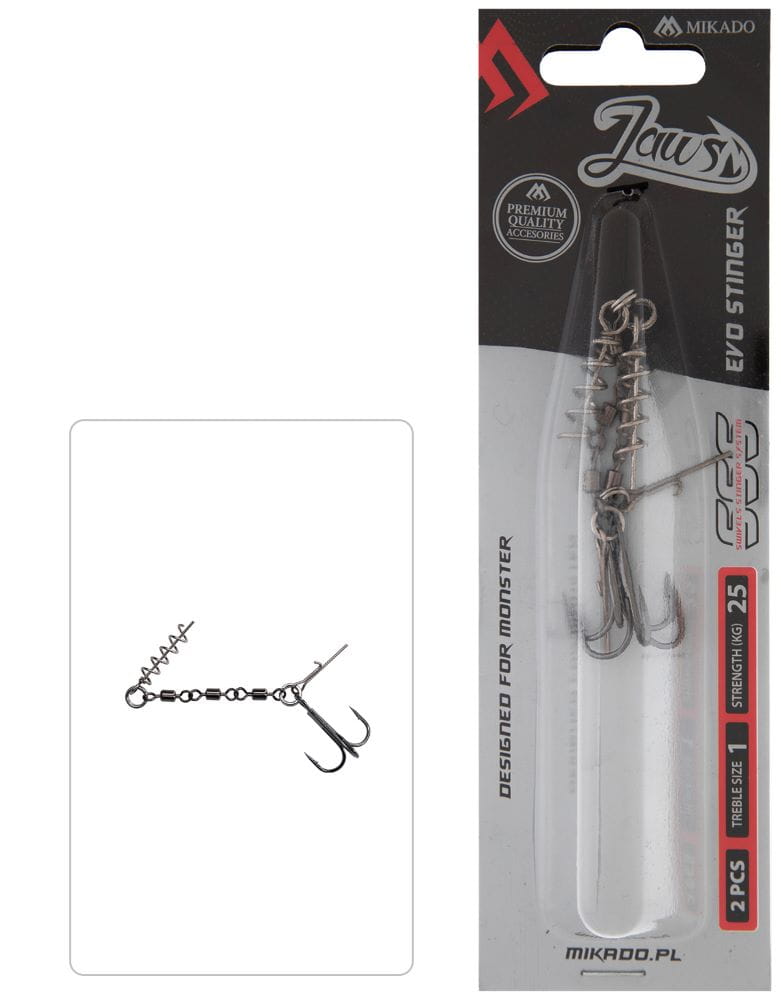 Mikado dozbrojka z krętlików Jaws Evo Stinger - #1 - 25kg - 2szt.