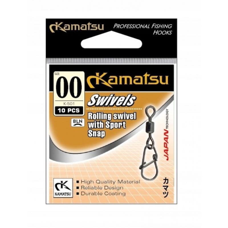 Kamatsu agrafka z krętlikiem Sport Micro - 00 - 10szt.