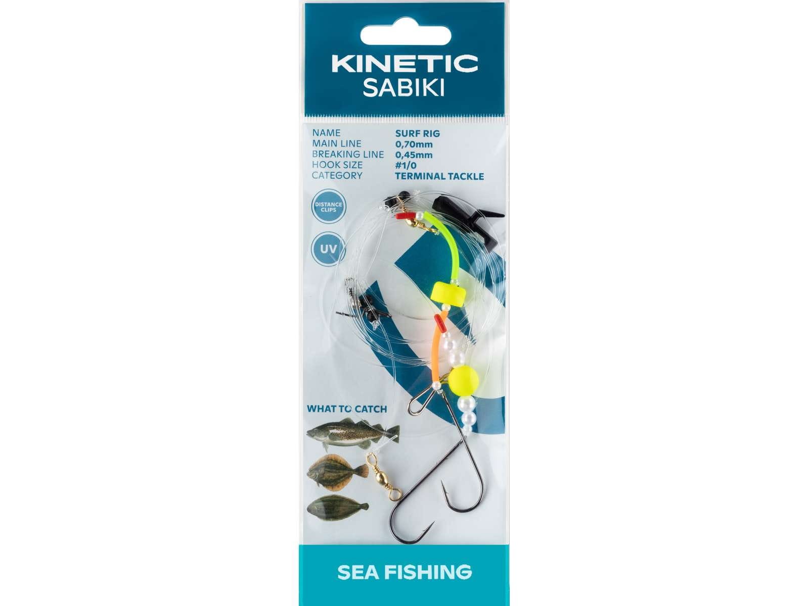 Kinetic zestaw morski Sabiki Surf - 1/0 - Yellow/Pearl