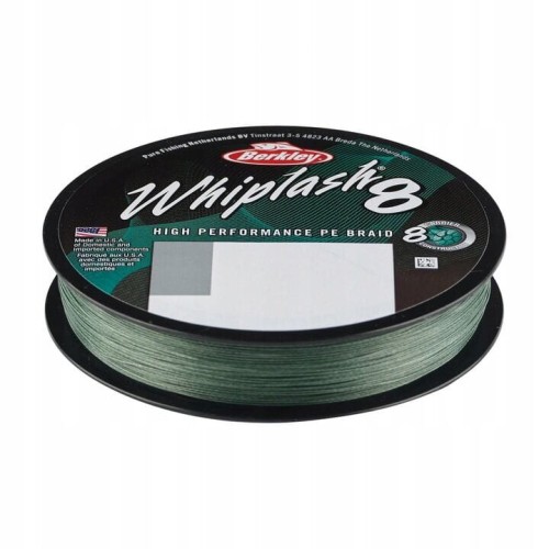 Berkley plecionka Whisplash 8 150m 0.08mm Moss Green cechy produktu.jpg