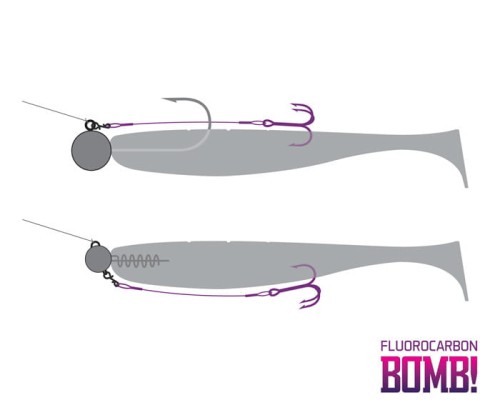 Delphin dozbrojka Twisto Fluorocarbon 3szt. 8cm #6 wedkarski sklep krokodyl1.jpg